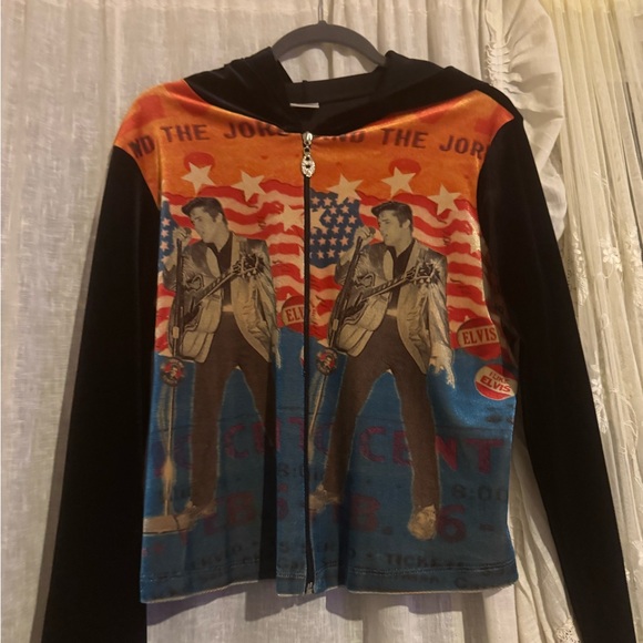 Vintage LOVE amour Elvis Presley Graphic Hoodie XL - Picture 1 of 9
